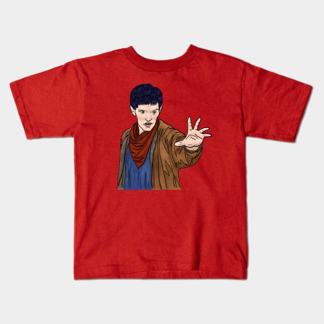 Merlin doing the magic Kids T-Shirt by alxandromeda